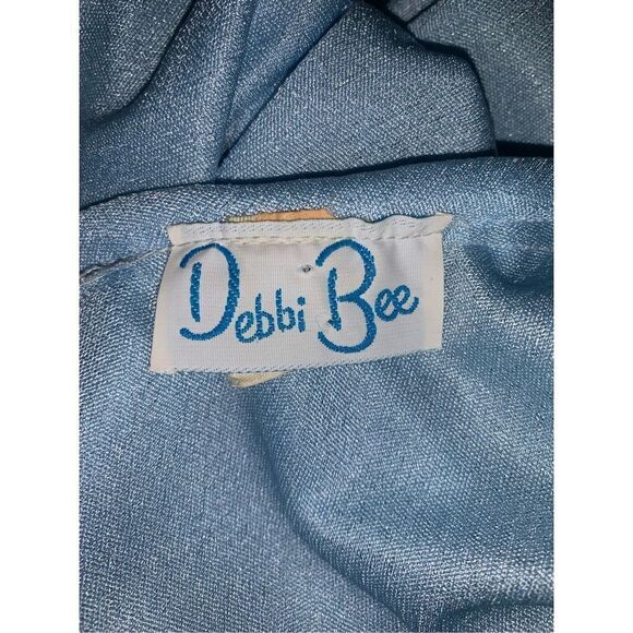 Vintage 70’s Powder Blue Chiffon Dress Small USA - Picture 13 of 14